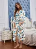 Dames Nachtkleding Polka Dot Bohemen Kimono Bad Douche Badjas Voor Dames Loungewear Set Plus Size Gezellige Softies Sexy Zijdeachtige Witte Vesten