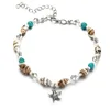 Nuove cavigliere turchesi irregolari per le donne Summer Beach Star Ciondolo catena del piede Ragazze Bracciale alla caviglia Accessori Regalo amico