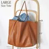 HOXIS Oversize Vegan Leather Tote Women Weekender Bag Shopper Handbag Travel Purse HKD230807