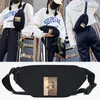 Waist Bags 2023 Fashion Bag Cute Dog Printing Chest Canvas Messenger Casual Shoulder Packs Purse Unisex Travel Belt Wallets
