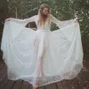 Illusion Boho Women Long Wedding Dresses 2020 Wedding Gown gongbaolage V Neck Lace Bohemian Slim Fit Party Sexy Bride Dress303h