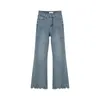 Frauen Jeans Casual Hohe Taille Flare Hosen Frau Quaste Design Vintage Elegante Koreanische Stil Denim Hosen Damen