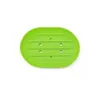 Soap Dishes Sile Bathroom Dish Creativity Storage Dry Drain Rack Travel Holder Fashion Container Candy Color Drop Delivery Home Gard Dhuo9