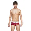 Cuecas SROEAN Roupa íntima masculina de cor sólida Boxer fashion sexy de cintura baixa U-convexo Shorts de algodão respirável e confortável