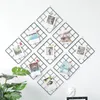 Cadres 4 Grid Po Wall Square Photo Rack- 8 X 8In Hanging Display- Organisateur de stockage pour l'artisanat du livre