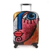 Suitcases Abstract Art! 20 Inch Rolling Luggage Original Fashion Trolley Suitcase Carry On Travel Luxury Valise