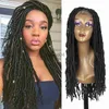 人間の髪のキャップレスウィッグライヤシンセティックジプシー女神ワイグ編組ウィッグブレードアフリカンアフリカンボヘミアンnuロック編組ドレッドロックウィッグスx0802