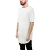 T-shirts pour hommes T-Shirt côté avec fermeture éclair à manches courtes Tee hommes Streetwear Hip Style décontracté hauts Swag ourlet Hipster mode chemise