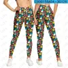 Leggings da donna Sport Maschera 3D da donna Film horror Tigre stampata Pantaloni da yoga a vita alta Collant Abbigliamento da palestra Allenamento Lady Fitness