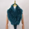 Scarves Real Turkey Feather Fur Wraps Bolero Solid Wedding Party Shawl Black White Women Winter Pink Cape Protect Shoulder