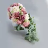 Fleurs décoratives Artificielle Rose Mariage Bouquet Romantique Mariée Bouquets De Mariée Demoiselle D'honneur Saint Valentin Confession Dropship