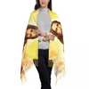 Scarves Lady Long Warm Heart Of Jesus Women Winter Fall Thick Tassel Shawl Wrap Religious Christian Divine Mercy Scarf