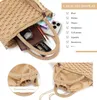 Ynport Straw Handbag Tote for Women Summer Beach Drawstring Rattan Bucket Bag Handmade Hobo Shopping Purse HKD230807