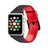 For Apple Watch strap new mixed color first layer cowhide strap iwatch 38/40/41mm/42/44/45mm fashion apple iwatch1~8se splicing color braided pattern leather strap