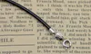 Black PU Leather Necklace Chain 925 Sterling Silver Clasp Leather Cord Jewelry Silver Jewelry L230704