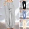 Women's Pants Loose Linen Stay Comfortable Chic Drawstring Waist Side Pockets Women Streetwear Clothing