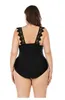 Women's Swimwear 2023 Sexy Black Lace Large Size One Piece Swimsuit Women Plus 4XL Bodysuit Female Swimming Bathing Suit