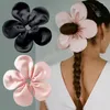 Koreanska stort blommor hår scrunchies hårband för kvinnor prinsessa elegant elastisk hästsvans hårrep huvudbonad hår tillbehör