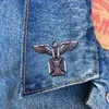 Pins Brooches Iron Cross Eagle Brooch Pin with EK "Die Elite" Biker Rocker Gift HKD230807