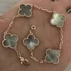 Designer Bracciale a quattro foglie Bracciale Luxuria 18K a quattro foglie perle perle a 4 foglie oro leaf di marca laser Orecchini in bracciale Collana Bracciale Wedding520