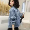 Women's Jackets Jean Jacket Women 2023 Autumn Korean Version Loose Fashion Foreign Style Short Simple Letter Embroidery Top