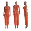 Costumi da bagno da donna Sexy Abito a rete da spiaggia Abito da donna Scava fuori Abiti lunghi monospalla Estate Vedi attraverso Bodycon Vestito estivo da bagno