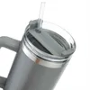 40oz Thermos Stainless Steel Vacuum Flasks Straw Cup with Handle Ice Tea Large Capacity Car Water Bottle Coffee Mug HKD230807