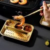 Plates 1 Set Barbecue Tray Detachable Integrated Sauce Plate Drain Oil Grade Heat-Resistant