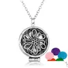 Pendant Necklaces New Essential Oil Diffuser Hollow Flowers Open Locket Long Chains For Women Aromatherapy Fashion Jewelry Gift Drop D Dhhqd