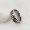 Bröllopsringar riktiga volframkarbidringar manliga par fina smycken högkvalitativ trä CZ Stone för män och kvinnor