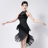 Costume de danse latine pour femme, vêtements de scène, robe à franges, robes Salsa Samba, Costume de franges pour adultes