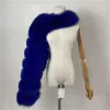 Szaliki 2023 Modna zimowa szykowna jedno ramię długie rękaw ciepłe kurtki norki Furry Płaszcz Femme Top Wysokiej jakości krótki trend sztuczny futro