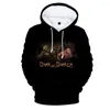 Bluzy męskie ciemne i ciemniejsze nadruki 3D unisex moda pullover bluzka