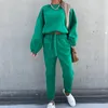 Koşu Setleri Moda Trailsuit 2 Parça Set Sonbahar Kış Pullover Üst Uzun Pantolon Spor Takım Kadın İçin Kadın Sweatshirt Giyim