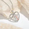 Collane con ciondolo - Vendita di collana di amore per la madre senza fine Famiglia illimitata e regalo di moda per il compleanno dei genitori del cuore della figlia