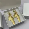 Designer Orecchini in oro per donna Sterlling Love Orecchino Gioielli Donna Feather Charm Stud Ciondola Fashion Burch Hoops Earings