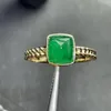 Bagues en grappe Bague émeraude Bijoux en or jaune pur 18 carats Nature Vert 1,6 ct Pierres précieuses Diamants Femme Pour femme Fine