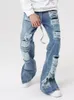 Мужские джинсы кибер -y2k уличная одежда мешковатые брюки мужская одежда прямая панк джинсовая брюки Vetements Homme