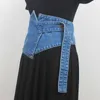 Riemen vrouwen Runway Fashion Zwarte Stof Denim Cumberbanden Vrouwelijke Jurk Korsetten Tailleband Decoratie Brede Riem R2032