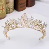 Vintage papillon mariée couronnes coiffes strass cristaux mascarade mariage couronnes bandeau cheveux accessoires fête diadèmes Ba238S