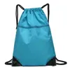 Cordon sac de sport panier sacs à dos couleur unie Bundle sac à dos lumière sac à dos extérieur imprimé Nylon sac à cordon 230815