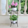 Vasos para plantadores Logam Penyangga Tanaman Pot Bunga Tingkat Balkon Tampilan Dalam Ruangan Luar Ruangan Tanaman Bunga Sukulen Taman