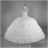 Petticoats White Super Big 6-Hoop Bridal Prom Petticoat Underskirt Crinoline Drop Delivery Party Events Accessories Dhkzq