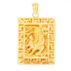 Pendentif Colliers Hommes Chaîne Solide Dragon/Tigre À Motif Or 18k Couleur Réel Homme Bijoux Cadeau