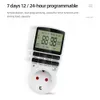 Timers Digital Timer Switch Electronic 1224 Hour Programmable Timing Socket EU UK US AU FR Plug Outlet Kitchen Appliance Time Control 230804