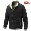 メンズジャケット2つのサイドジャケットメンプラスサイズ5xlコート春秋風のソリッドカラーアウターアウター両面男性