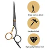 10-Piece Professional Hair Cutting Scissors Kit - Stainless Steel Hairdressing Shears Set for Home & Barber Use