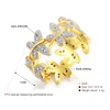 Wedding Rings Punk Animal Yellow Gold Color Ring With Stone Cubic Zircon For Students Girls Women In Party