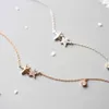 Shining Diamond 925 Sterling Silver Star Necklace Korean Style Simple Personality Sweet Cute Girl Clavicle Chain Birthday Gift L230704