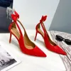 aquazzura 뒷발 토끼 귀 장식 신부 신발 스틸레토 힐 스틸 레토 힐 힐이있는 chamois 스웨이드 펌프 신발 여자 고급 디자이너 드레스 신발 파티 105mm 박스와 함께